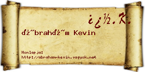 Ábrahám Kevin névjegykártya